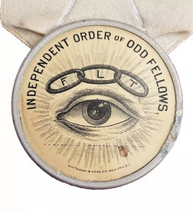 Bannières maçonniques brodées personnalisées Antique 19ème siècle Odd Fellows Brooch Sign Brand New 2025-Odd Fellow Lodge Banner - Product Image 3