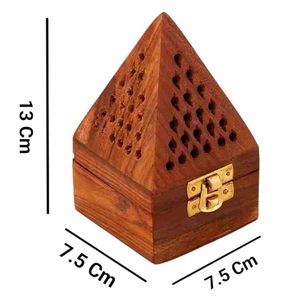 Soporte de incienso de madera natural con diseño de lujo Mubkhar madera resina Mukhabir quemador Bakhoor quemador para regalo de boda por HF CRAFTS - Product Image 2