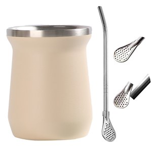 Oem Groothandel Op Maat Geïsoleerde Tuimelen Yerba Mate Theekop Met Stro Tuimelaar Dubbelwandig Aangepast Logo - Product Image 1