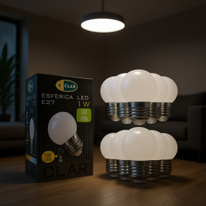 E27 1W 230V LED Spherical Cool <b>White</b> <b>Bulbs</b> 6000K Product Category - Product Image 3
