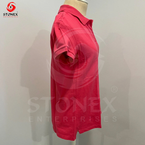 Venta al por mayor de prendas de punto de cuello de las mujeres Polo de manga corta Camiseta Vintage Casual Ropa para las mujeres - Product Image 3