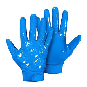 Gants de football américain à sangle réglable conçus pour offrir un soutien du poignet sécurisé et un mouvement flexible de la main - Product Image 3
