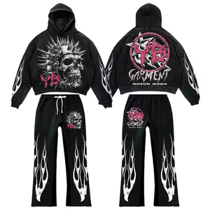 Chándal de lavado ácido de calidad Superior para hombre, hecho en fábrica, precio razonable, algodón para correr, chándales de lavado ácido para hombre - Product Image 5