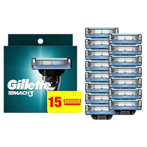 Repuestos de Cuchillas para Afeitar Gillette Mach3 para Hombre, 15 Repuestos de Cuchillas - Product Image 1