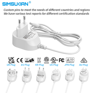 Đối với simsukian AC DC <span class=keywords><strong>6W</strong></span> Max phổ tường cắm Power <span class=keywords><strong>Adapter</strong></span> CE <span class=keywords><strong>GS</strong></span> chứng nhận cho Wi-Fi Loa điện áp đầu ra 24V 5V 9V Made PC - Product Image 4