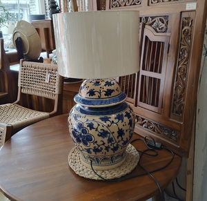 <b>Beautiful</b> Handpainted Ceramic Lamp for Home Decoration Elegant Pottery & Enamel Design - Product Image 1