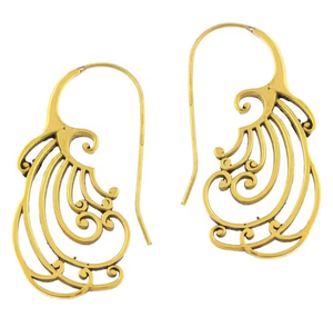 Pendientes de latón de diseñador redondo de diseño clásico, Pendientes colgantes de latón, joyería elegante para regalo del Día DE LA MUJER - Product Image 4