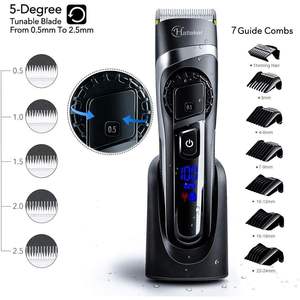 Recortadora de Pelo Inalámbrica de Precisión para Hombre, 3 en 1, Cortadora de Barba y Pelo Largo, Resistente al Agua IPX7, Cuchillas de Cerámica, Fuente de Alimentación USB - Product Image 6