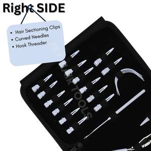 Kit complet d'outils pour extensions de cheveux, pince à sertir les perles, pince à fusion, coupe-cheveux, extension de cheveux à doigts, aiguilles à coudre et pinces de sectionnement - Product Image 3