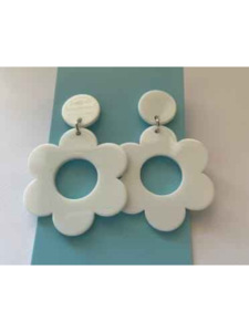 Resin Embroidery <b>Earrings</b> Handmade Stainless Steel Fashion Jewelry for Women Girls Classic Wedding Look High Quality - Product Image 1