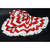 Customized Turkish Towel for Girls Turkish Quick Absorbency zigzag printed Fouta Beach Towel for Women Indian Supplier..