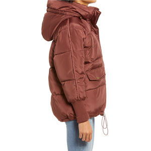 Doudoune chaude à fermeture éclair pour femme, gilet sans manches, marron, hiver, vente en gros - Product Image 4