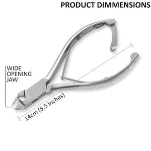 Coupe-cuticules à ressort double en acier inoxydable avec poignée imprimée et verrou de sécurité, coupe-ongles et coupe-coin 2026 - Product Image 5