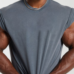 Camiseta 250G Sun Faded, camiseta de manga corta teñida con spray, camiseta con degradado lavado desgastado, hombros sueltos, ropa Retro para hombre, camiseta personalizada - Product Image 2