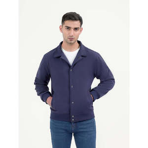 Chaqueta Bomber Reversible SCEPTRUM con Botones, de Piel de Oveja y Lona, Estilo Universitario Vintage, con Cierre de Cremallera, para Primavera y Otoño - Product Image 2