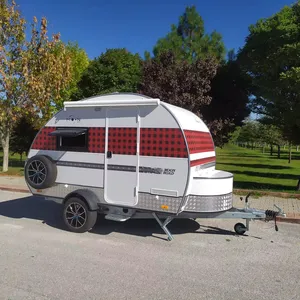 Huntment Best Price Turkish Made Mini Teardrop Expandable Aluminum Mini Travel Trailer Caravan Off Road Camping Trailers