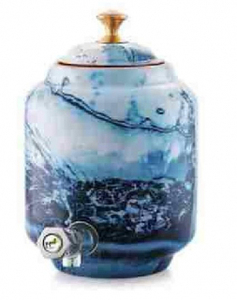 Conteneur à eau en cuivre unique et dernier cri avec couvercle, revêtement anti-corrosion, bouchon à ouverture par poussée-tirage pour la cuisine, la maison, l'hôtel et la restauration - Product Image 2
