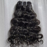 Ekstensi Rambut Remy India 100% Rambut Manusia Virgin Double Drawn untuk Anyaman Rambut Mesin Double Weft Semua Warna