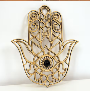 Main Hamsa en argent et émail bleu avec inscription "Bénédiction pour la maison", Tenture murale pour la décoration de la maison aux prix de gros - Product Image 4