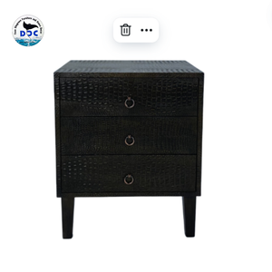 Hot Selling Modern Crocodile Skin Faux <b>Wooden</b> Bedroom Furniture Foldable Panel Chest Drawers Nightstands for Living Room Dining - Product Image 2