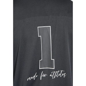 T-shirt sportif noir pour homme à col rond avec impression de la lettre S blanche, manches courtes, séchage rapide, Trackstar OEM Private Label TSI-G05-P0100 - Product Image 6