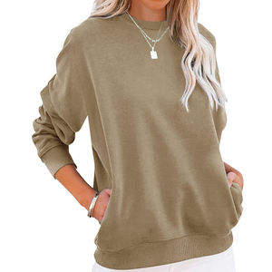 Sweat-shirt de couleur personnalisé OEM le plus vendu pour femmes polaire à la mode unisexe grande taille à vendre - Product Image 4