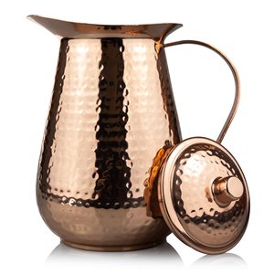 Hammered Finished High Quality Copper Water Jug Modern Luxury Design Dishwasher Microwave Safe Kitchen <b>Tabletop</b> Decor for Home - Product Image 1