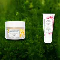 Lilaroze Paris Exfoliant Luxueux Bio à l'Extrait de Fleur d'Oranger et de Rose, Crème Unisexe Corps & Visage pour Tous Types de Peau