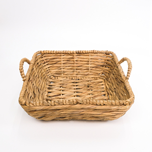 Plateaux tressés pour cadeau de pendaison de crémaillère, plateau en jacinthe d'eau de haute qualité, conteneur, organisateur d'affichage de pièce - Product Image 4