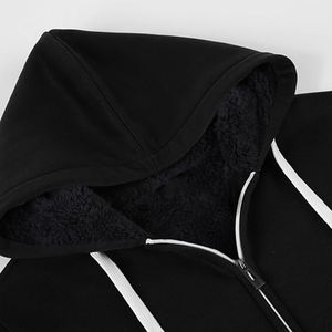 Sweat à capuche en fausse fourrure pour hommes Sweat à capuche en fourrure épaisse avec fermeture éclair pour hommes - Product Image 2