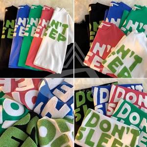 T-shirt col ras du cou personnalisé avec broderie Chenille pour hommes, Design votre propre t-shirt mode Streetwear serviette broderie hommes t-shirts - Product Image 6