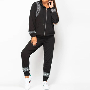 Top Design Ensemble de survêtement décontracté pour femmes Custom Made Slim Fit avec fermeture à glissière Meilleur prix avec logo Survêtement pour femmes - Product Image 2