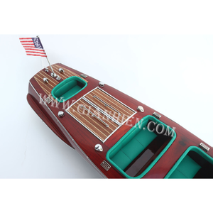 CHRIS CRAFT TRIPLE COCKPIT 50cm MODÈLE DE BATEAU EN BOIS/BATEAU DE VITESSE ARTISANAL POUR LA DÉCORATION/ - Product Image 6