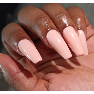 Uñas postizas A11aga con forma de ataúd, largas, acrílicas, color rosa sólido, con pegamento adhesivo para mujeres, decoración de uñas. - Product Image 3