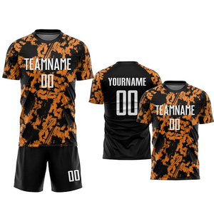 Conjunto de ropa deportiva de entrenamiento para adultos, camiseta y pantalones cortos de fútbol con impresión por sublimación personalizada con logotipo de equipo, uniforme de ropa de fútbol - Product Image 6