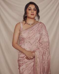 Nouveau concepteur Rangoly séquence brodé travail Saree avec travail dentelle et chemisier non cousu séquence broderie travail Saree pour les femmes - Product Image 4