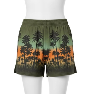 Shorts Cortos Deportivos para Mujer, Ecológicos, con Estampado Digital, de Poliéster Reciclado, Elásticos, Cómodos, Transpirables, para Playa, Verano, Casual - Product Image 3