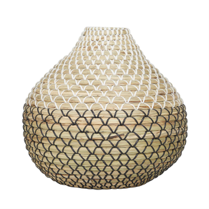 Vase tissé à la main à partir de jonc de mer Fabriqué au Vietnam Matériau écologique pour la décoration intérieure et la décoration de la vaisselle Vente en gros - Product Image 1
