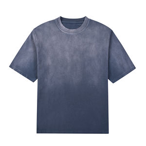 เสื้อยืดผู้ชายทรงโอเวอร์ไซส์ ผ้าถักนิตติ้ง 260gsm 100% ผ้าฝ้าย ระบายอากาศดี ดีไซน์เรียบง่าย เป็นมิตรกับสิ่งแวดล้อม สีและโลโก้สามารถสั่งทำได้ แขนสั้น - Product Image 2