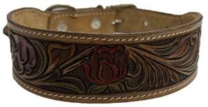 Collar de perro de cuero NDM de lujo, patrón sólido elegante y cómodo con función acolchada, proveedor indio ajustable para perros pequeños - Product Image 2