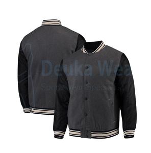 Chaquetas de Béisbol de Invierno Transpirables con Forro, MOQ Bajo, Talla Personalizable, Mangas de Cuero Juveniles, Chaqueta Universitaria para Deportes al Aire Libre - Product Image 1