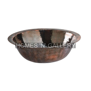 New Charola <b>Square</b> Copper Sink Bathroom Bar Sinks Bathroom Copper Sink Luxury Dark Matte Custom Manufacturer Supplier - Product Image 3