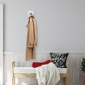 Ganchos de madera para abrigos de flores de granja, ganchos de pared Vintage desgastados con tornillos, ganchos decorativos blancos para llaves, toallas y bolsas - Product Image 3