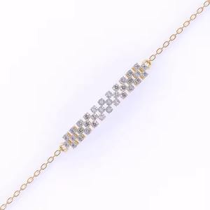 Pulsera y brazalete de oro y diamantes de 14 quilates sólidos para mujer, bonita pulsera de oro con diamantes cultivados en laboratorio para ella a un precio razonable - Product Image 4