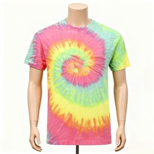 Camiseta de Hombre de Alta Calidad, Diseño Personalizado, Estilo Urbano, 100% Algodón, Tejido de Punto, Secado Rápido, Tie-dye - Product Image 1