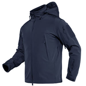Uniforme de travail de randonnée en plein air pour hommes, softshell imperméable et chaud pour l'hiver avec col montant, vêtements en polaire pour l'intérieur - Product Image 3