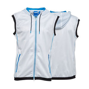 Full High Quality <b>Men</b> Active Wear <b>Sleeveless</b> Zipper <b>Hoodies</b> With Front Hand Pockets <b>Sleeveless</b> Gym <b>Hoodies</b> 100% polyester - Product Image 3