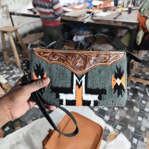 Natural Cowhide Fur Leather Clutch Bag Handmade Stylish <b>Wallet</b> Trendy <b>Wallet</b> Clutch Bag Genuine Leather <b>Wallet</b> Manufacturer - Product Image 1