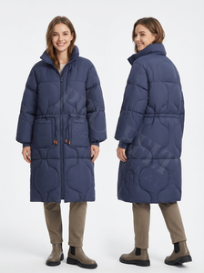 Fabricante de Ropa Personalizada Pro Felt, Abrigos Largos Acolchados, Abrigo Acolchado Cálido de Invierno, Cintura con Cordón, Ligero, para Exteriores - Product Image 5