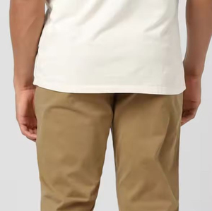 Pantalon en coton uni pour homme, taille élastique, décontracté, léger, respirant, coupe droite, beige, pour le printemps - Product Image 6